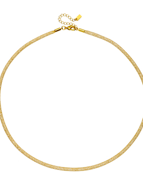 AHCHOO 时髦精B备 静奢风空心丝网圆项链超闪锁骨链颈链小众设计