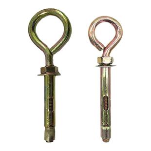 镀锌膨胀羊眼螺丝挂钩吊环重型带圈挂钩秋千吊钩圈拉爆螺丝螺栓