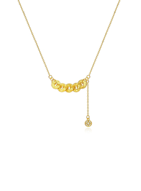 「碎冰冰五帝币」S999足银项链