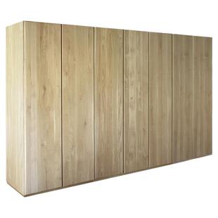 朴室现代简约侘寂风法国白橡木希尔巴赫别墅全屋定制实木衣柜整体