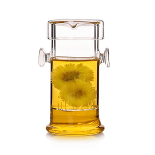 耐热玻璃杯红茶泡茶器双耳杯过滤玻璃茶具简易茶壶普洱功夫冲茶器