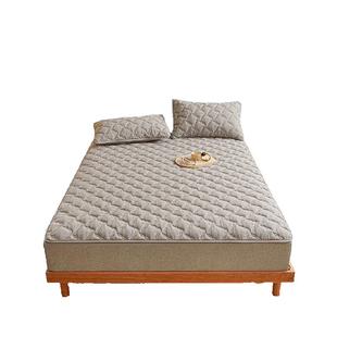 无印良品A类抗菌床笠纯棉三件套全棉床罩防尘罩全包夹棉床垫套