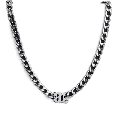 王嘉尔同款项链男古巴链钛钢链子潮牌嘻哈痞帅美式hiphop项链高级
