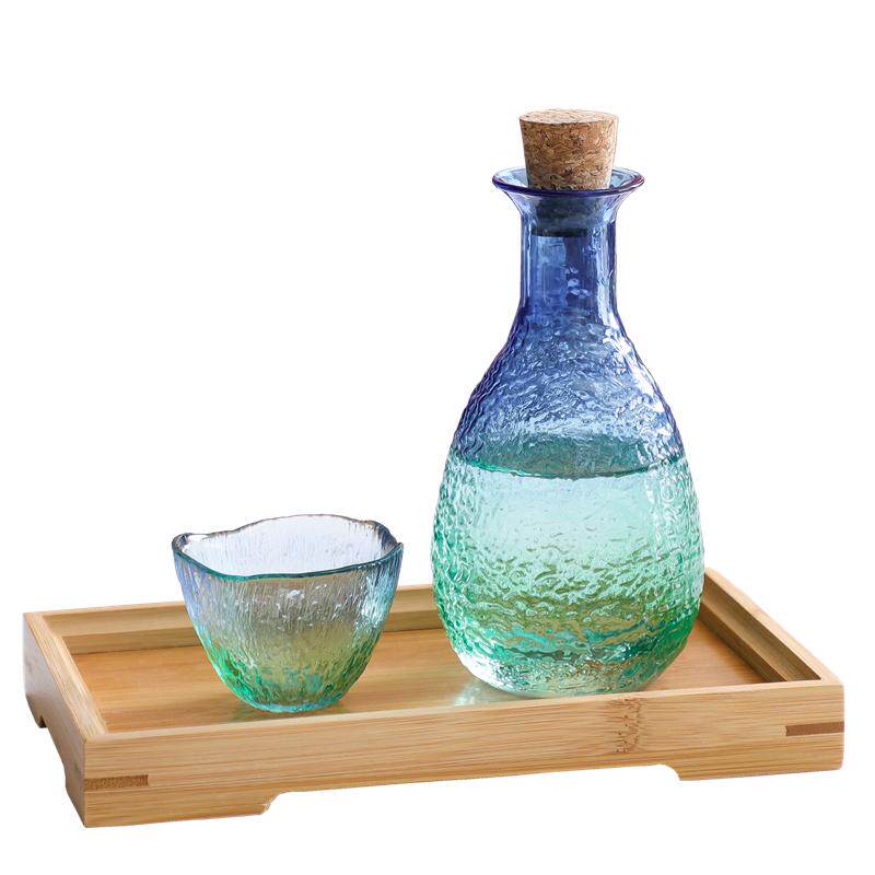 北欧风手工玻璃酒具套装清酒壶