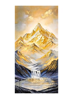 《聚宝盆》手绘油画入户玄关装饰画大芬村轻奢走廊过道挂画
