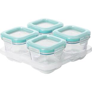 OXO奥秀宝宝玻璃辅食盒冷冻储存盒辅食工具婴儿密封碗儿童餐具