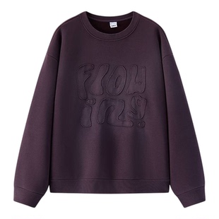 森马卫衣男冬季奥利绒宽松加绒保暖复古贴布绣上衣107725116118