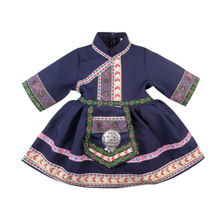三月三儿童少数民族服装广西壮族服饰女童连衣裙2025新款演出服