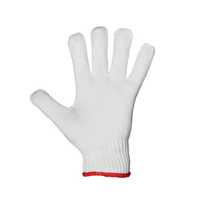 君御线手套干活劳保棉线冬季工地耐磨防滑加厚白色 71004N