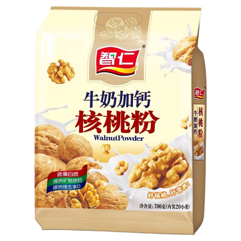 智仁牛奶加钙核桃粉营养早餐