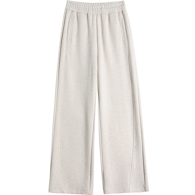 醋酸羊毛阔腿裤女秋冬加厚糯米裤