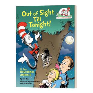 戴帽子的猫图书馆 夜行动物 英文原版 Out of Sight Till Tonight All About Nocturnal Animals 苏斯博士 英文版 进口英语书籍