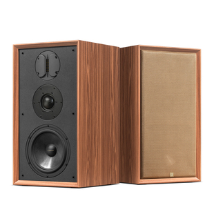 HIVI喇叭8寸3分频铝带式高音实木皮发烧家用HIFI书架音响套装
