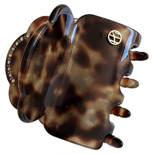 韩系简约醋酸中号抓夹女高级感后脑勺盘发鲨鱼夹法式马尾发夹头饰