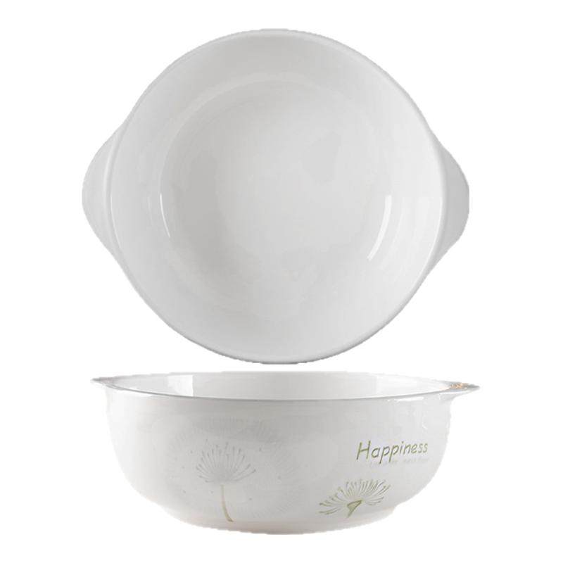 双耳汤碗家用大号2026新款陶瓷釉下彩10英寸高级感加厚防烫餐具