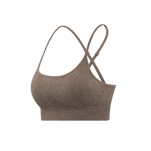 RESHAPE/重塑之路 水洗针织螺纹细肩带轻强度运动内衣RetroWashed