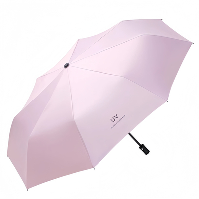 全自动三折黑胶防晒晴雨伞加大厚