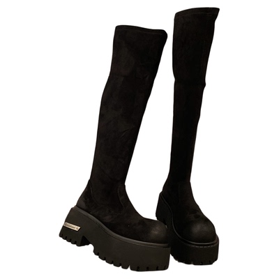 8CM增高厚底过膝靴长筒靴女