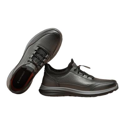 梦特娇冲孔镂空一脚蹬休闲皮鞋