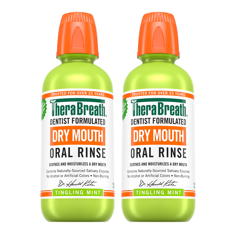 Therabreath凯斯博士缓解口干漱口水滋润口腔清新口气男女除异味
