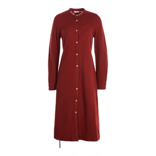 渔牌2025冬季新款文艺复古连衣裙羊毛针织连衣裙刺绣裙子FGHD0041