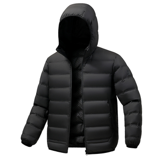 鸭鸭羽绒服男女同款2025秋冬季新款时尚连帽保暖漫步轻薄排骨外套