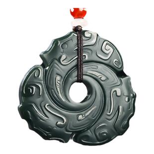 天然真品新疆和田玉时来运转玉吊坠细料玉石璇玑玉佩男女玉石挂件