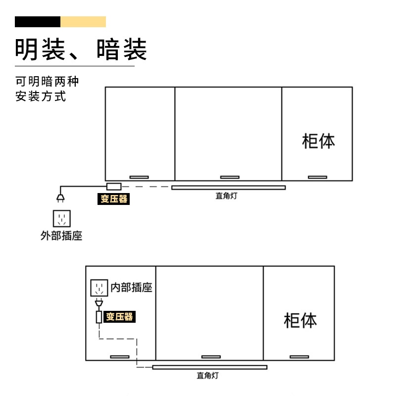 LED橱柜灯专用电源低压感应集控一分12V变压器变压器六开关100w