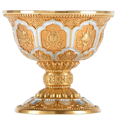 八吉祥铜水杯灯座两用1套7个