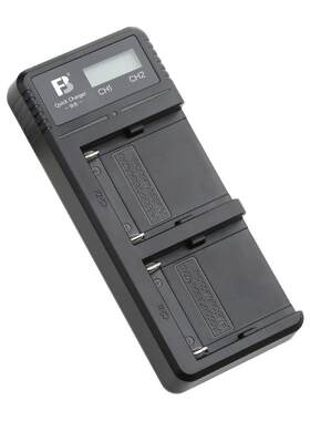 FB/沣标FM50双充充电器USB摄像机补光灯np-f970 FM500H F770 F570 F550 F750电池QM91D QM71 DSC-R1 F707座充