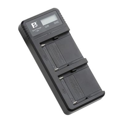 FB/沣标FM50双充充电器USB摄像机补光灯np-f970 FM500H F770 F570 F550 F750电池QM91D QM71 DSC-R1 F707座充