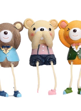 可爱三不熊吊脚娃娃树