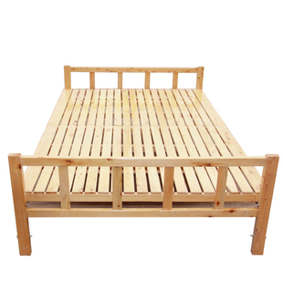 全实木折叠床成人午休1米家用加厚柏木单人床双人1.2米出租简易床