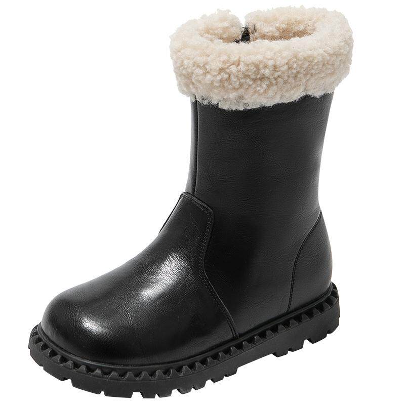 红蜻蜓女童靴子雪地长靴加绒冬季