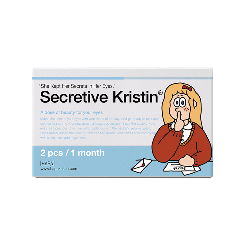 Hapa Kristin美瞳小直徑硅水凝膠隱形眼鏡月拋琥珀棕綠