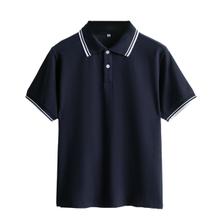 初中校服套装中学生男款polo衫短袖初服夏装藏青蓝色上衣夏季新品