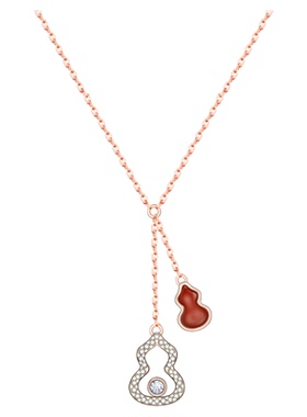 「福禄双全」999纯银项链原创