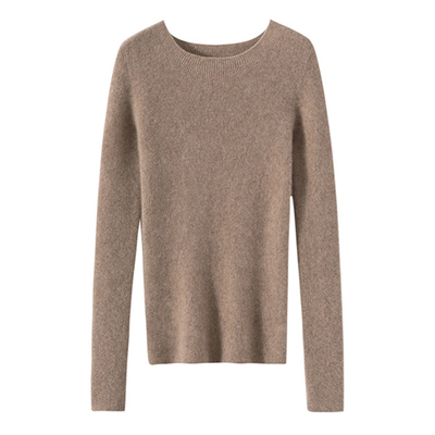 可机洗无缝圆领羊绒衫2025新款