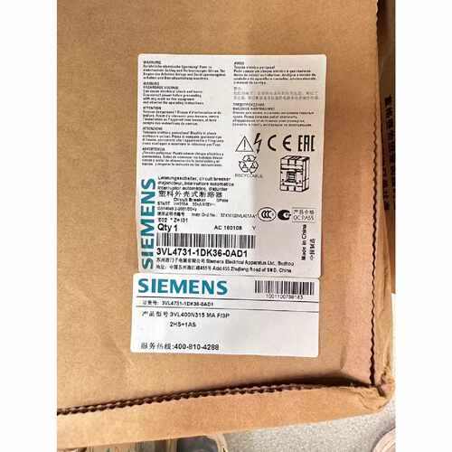 议价西门子SIEMENS 3VL4731-1DK36-0AD1低压断路器正品