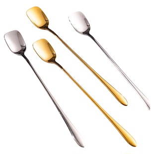 精致咖啡勺不锈钢长柄甜品勺冰淇淋勺小号搅拌勺个人专用小勺子