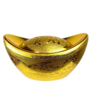 仿真金元宝塑料空心元宝招财家居装饰摆设客厅创意聚财摆件糖果盒