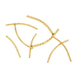 18K包金刻面弯管diy配件保色套管手工制作手链项链首饰品配饰材料