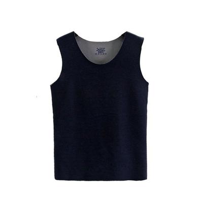 男士德绒背心秋冬加绒加厚圆领保暖内搭加肥加大无痕大码贴身上衣