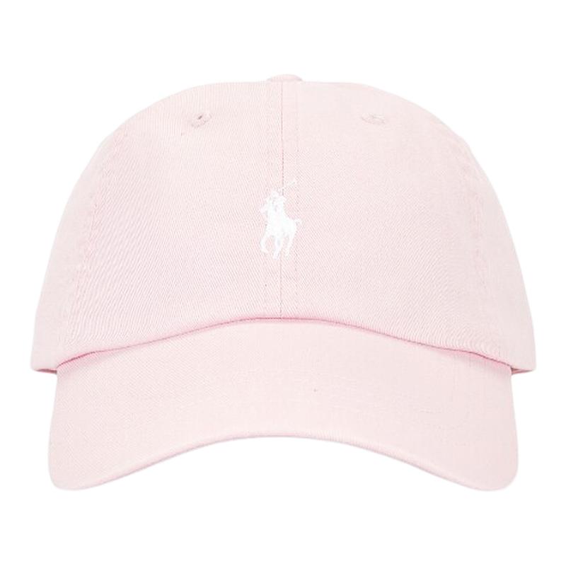 Polo Ralph Lauren秋冬鸭舌帽浅粉色小马刺绣软顶棒球帽REVOLVE