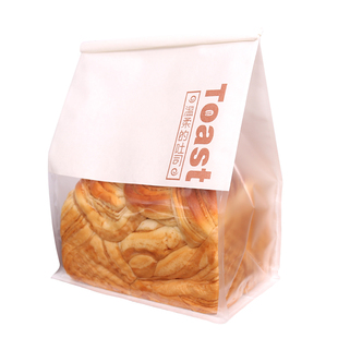 450克吐司包装袋透明自粘切片面包包装袋麻薯烘焙食品牛皮纸袋子