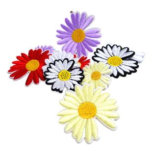 小号雏菊刺绣布贴衣服补破洞补丁贴菊花裤子鞋子包包DIY装饰贴花