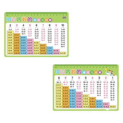 课本同步防水10以内加减法卡片