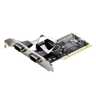 DIEWU PCI转串口卡RS232扩展台式机9针COM多串口并口卡支持刻字机