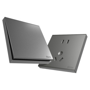 西蒙官方旗舰店官网开关插座E6灰五孔带USB家用电源面板86型simon