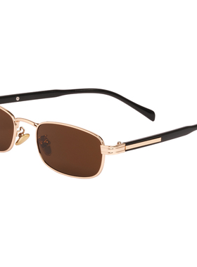 VNTG墨镜复古老钱风方形金属边框欧美风中性风男女同款太阳眼镜